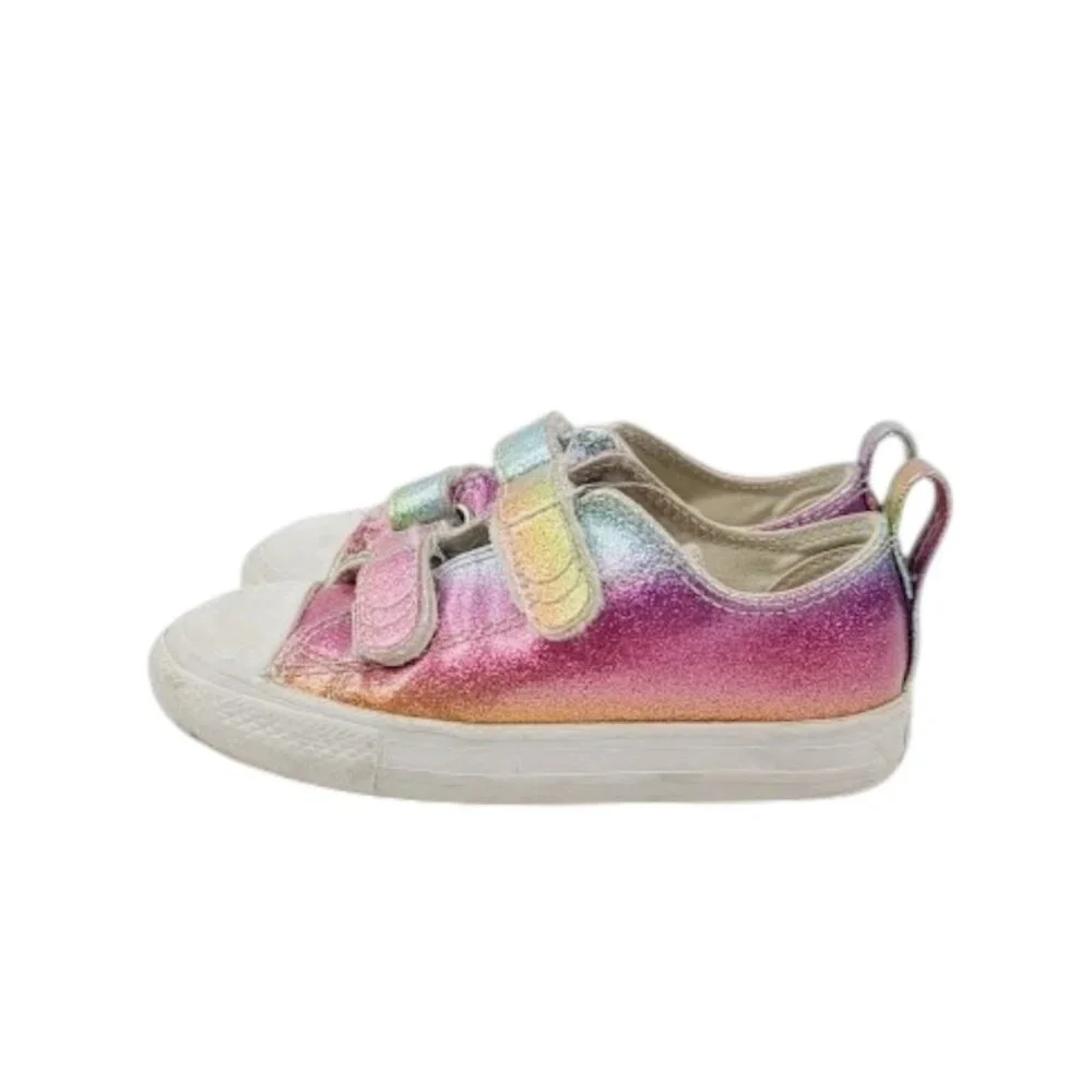 Converse Boy Multicolor Rainbow 765533C Casual Sneaker‎ Shoes Size 9